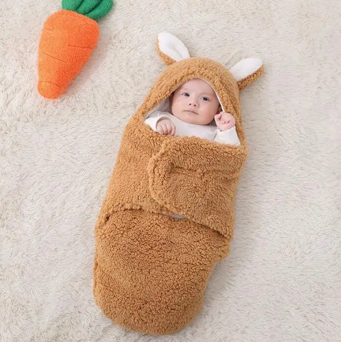 Soft Fleece Baby Sleeping Bag Wearable Swaddle Sack