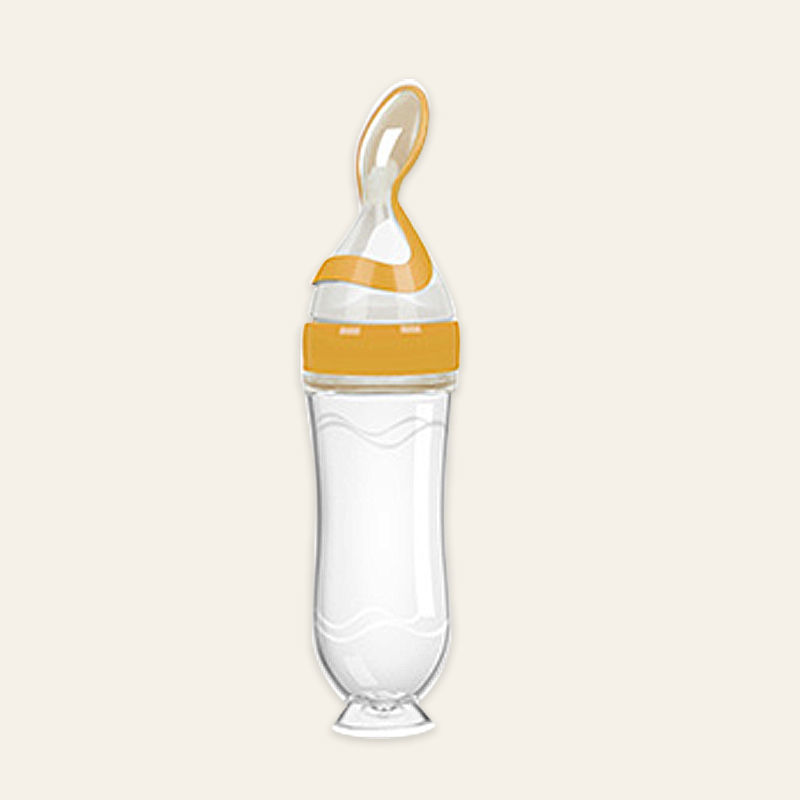 Baby Silicone Squeeze Feeding Bottle Rice Paste Spoon Training Bottle