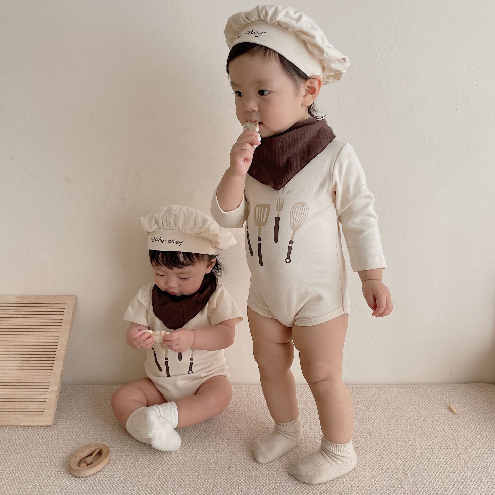 Ins Baby Chef Modeling Romper