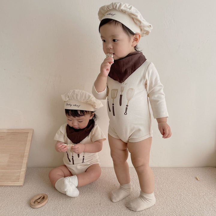 Ins Baby Chef Modeling Romper