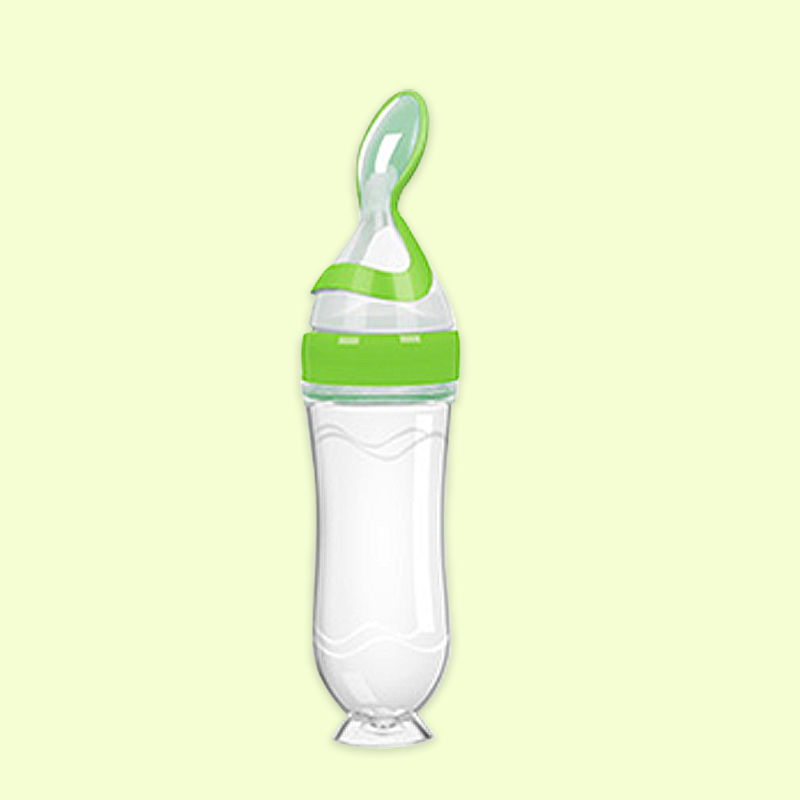 Baby Silicone Squeeze Feeding Bottle Rice Paste Spoon Training Bottle
