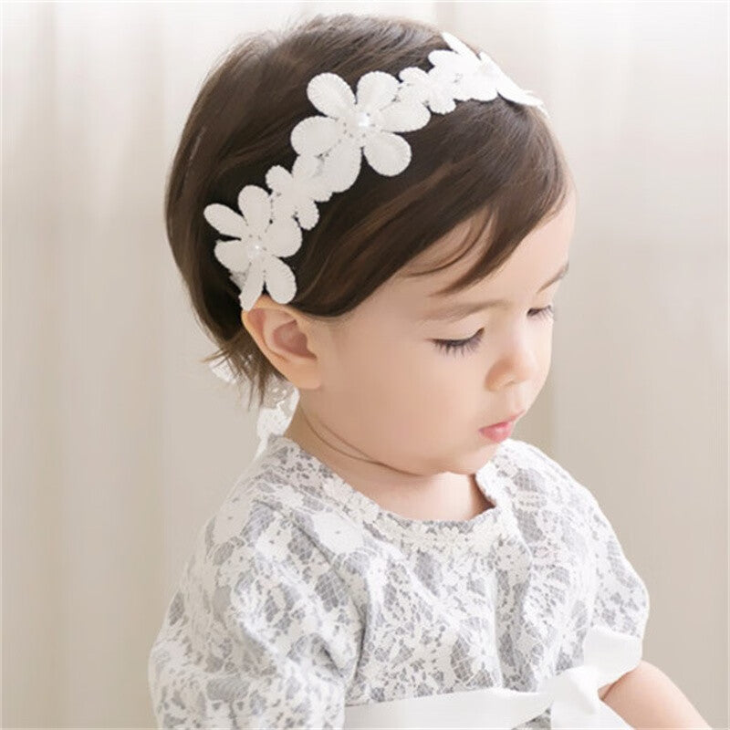Baby Girls Bow Knot Lace Headband Soft Hair Accessories