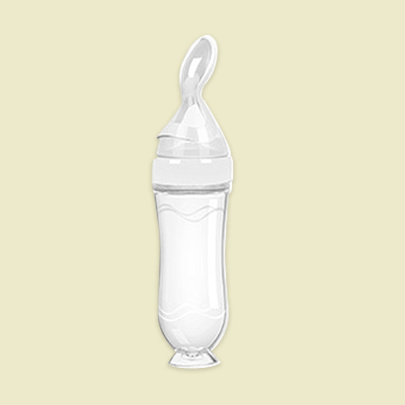 Baby Silicone Squeeze Feeding Bottle Rice Paste Spoon Training Bottle