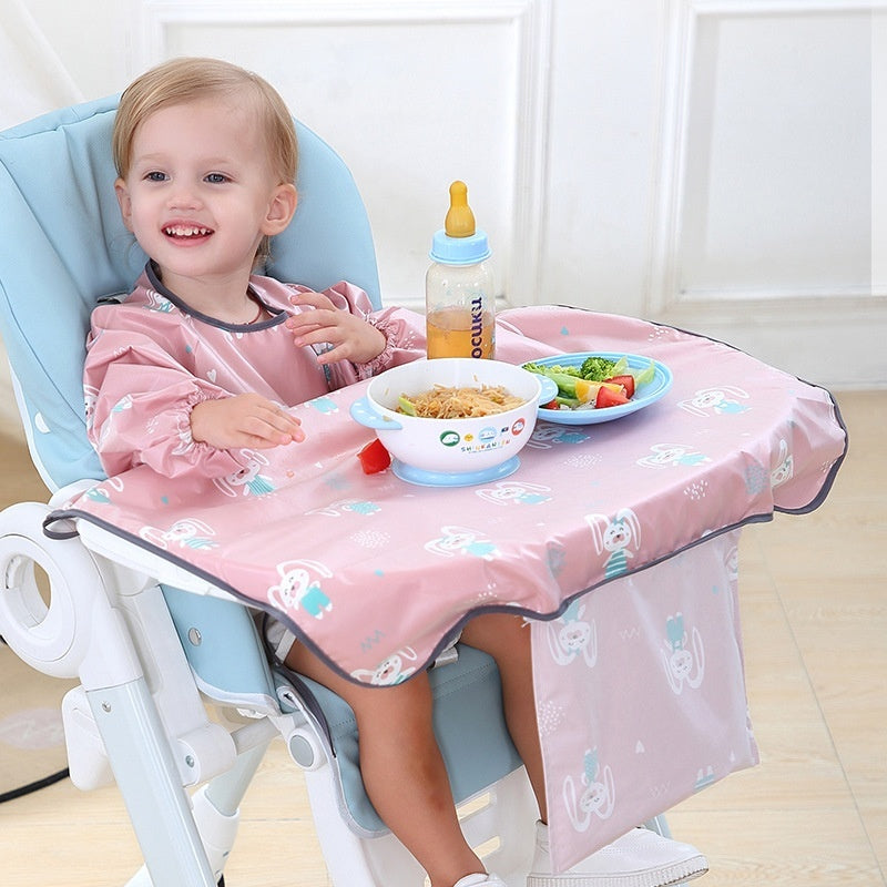 Baby Feeding Chair Bib Cover Anti Dirty Dining Gown Outfit