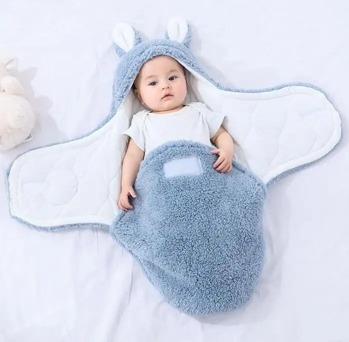 Soft Fleece Baby Sleeping Bag Wearable Swaddle Sack